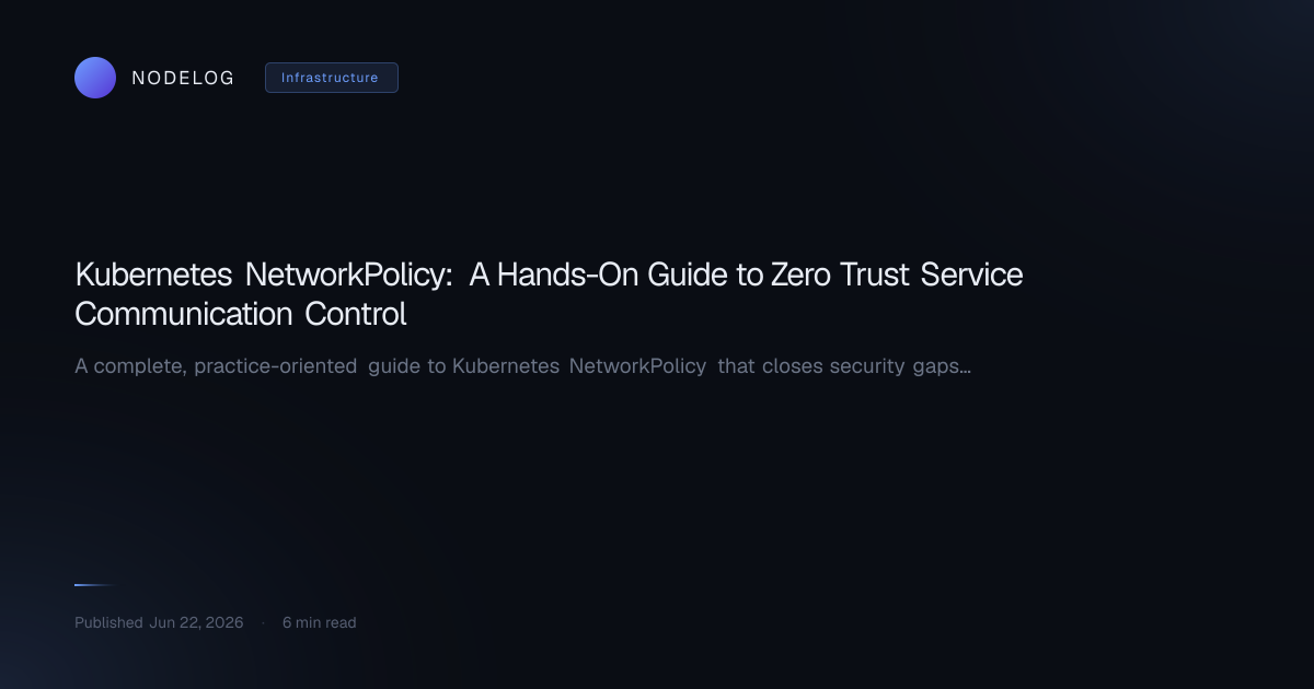 Kubernetes NetworkPolicy: A Hands-On Guide to Zero Trust Service Communication Control